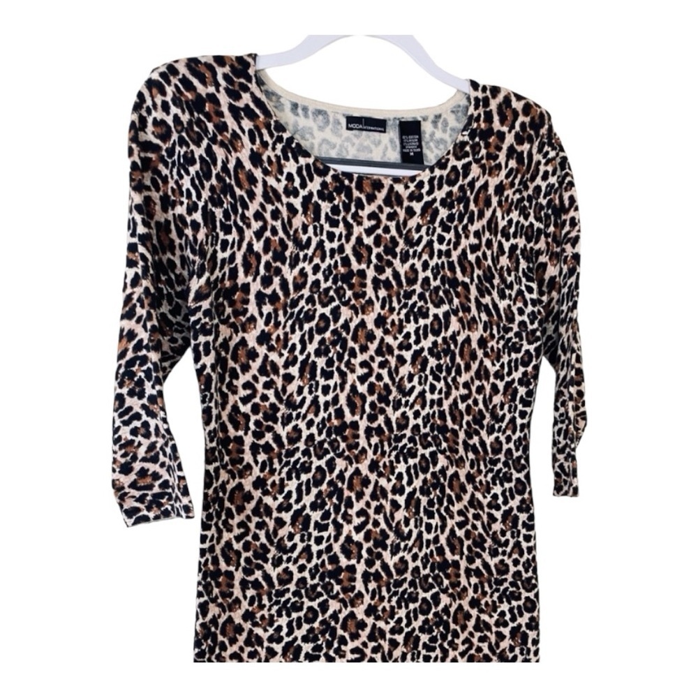 MODA. Animal Print Dress. Brown/Black/Tan. Sz. M.